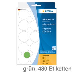 Herma Markierungspunkte grün Ø32mm 480Et.