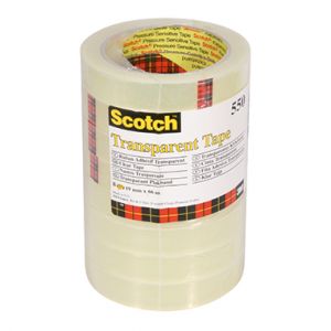 Scotch Klebeband "550 transparent" transparent 19 mm x 66 m 8St.