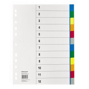 Soennecken PP-Register A4, 12-teilig blanko mehrfarbig 225 x 297 mm