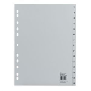 Soennecken PP-Register A4, 1-15 grau 225 x 297 mm