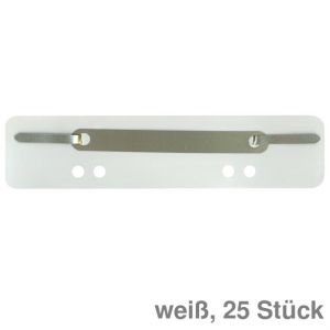 Wekre Heftstreifen Karton, Metalldeckleiste weiß 34 x 150 mm 25St.