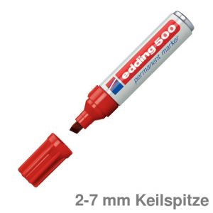 Edding Permanentmarker 500 rot 2-7 mm Keilspitze