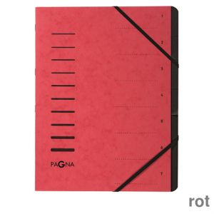 Pagna Ordnungsmappe A4 rot 7 Fächer