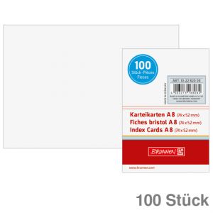 Brunnen Karteikarten A8 weiß blanko 100St.
