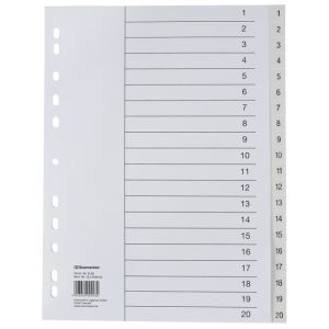 Soennecken PP-Register A4, 1-20 weiß 225 x 297 mm