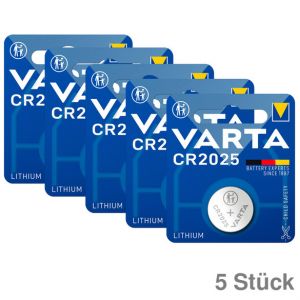 Varta Knopfzelle Lithium CR2025 3V 170mAh 5St.