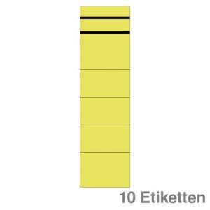 Ordner-Rückenschilder gelb 60 x 192 mm 10Et.