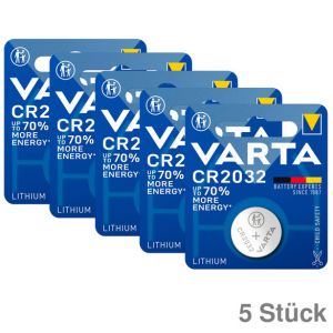 Varta Knopfzelle Lithium CR2032 3V 230mAh 5St.