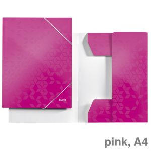 Leitz Eckspannermappe A4 "WOW" pink-metallic