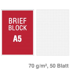 Briefblock A5 kariert 70g/m² 50Bl.