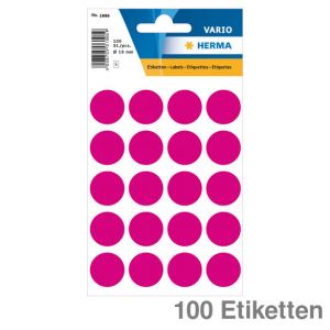 Herma Markierungspunkte pink Ø19mm 100Et.
