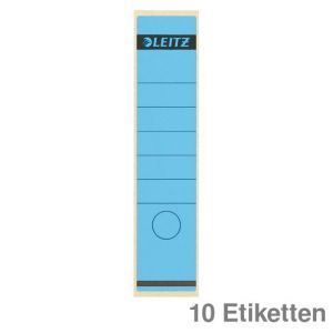 Leitz Ordner-Rückenschilder blau 61 x 285 mm 10Et.