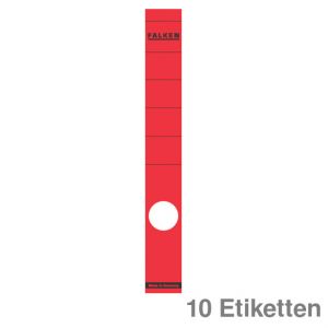 Falken Ordner-Rückenschilder rot 36 x 290 mm 10Et.