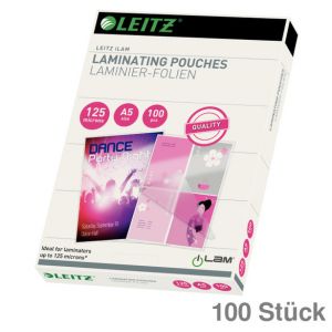 Leitz Laminierfolien A5 glänzend 125 my 100St.