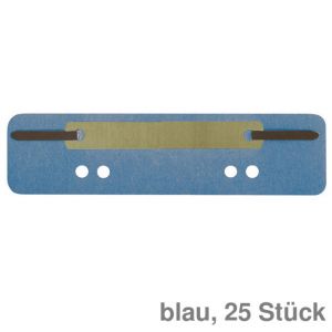 Wekre Heftstreifen Karton, Metalldeckleiste blau 34 x 150 mm 25St.