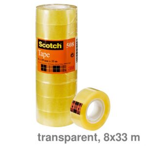 Scotch Klebeband "508 Standard" transparent 19 mm x 33 m 8St.