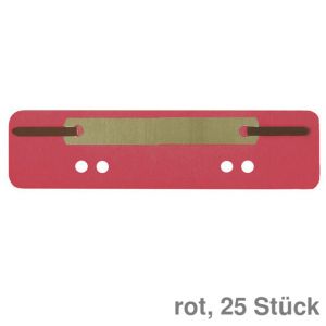 Wekre Heftstreifen Karton, Metalldeckleiste rot 34 x 150 mm 25St.