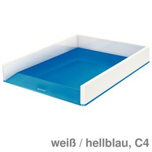 Leitz Briefkorb C4 "WOW Duo Colour" weiß / hellblau 267 x 49 x 336 mm