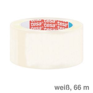 Tesa Packband, PVC weiß 50 mm x 66 m