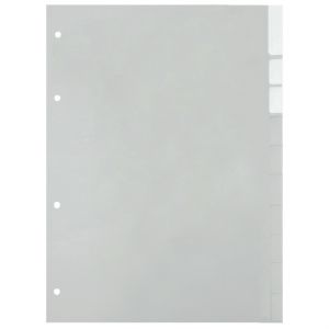 Wekre PP-Register A4, 10-teilig blanko grau 230 x 297 mm