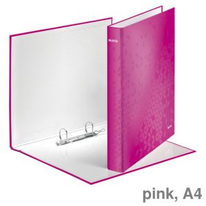 Leitz Ringbuch A4 "WOW", 2 Ringe pink 25 mm