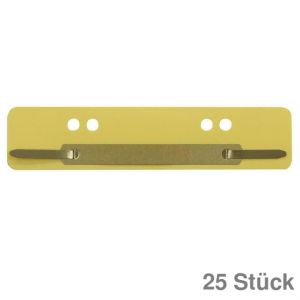 Heftstreifen PP, Metalldeckleiste gelb 34 x 150 mm 25St.