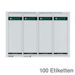 Leitz Ordner-Rückenschilder grau 61 x 191 mm 100Et.