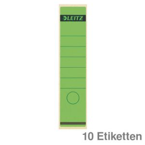 Leitz Ordner-Rückenschilder grün 61 x 285 mm 10Et.