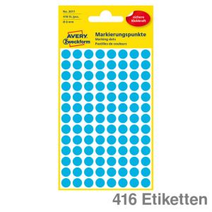 Avery Zweckform Markierungspunkte blau Ø8mm 416Et.
