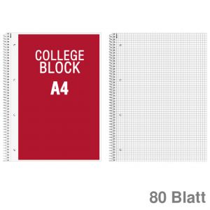 Collegeblock A4 kariert 70g/m² 80Bl.