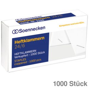 Soennecken Heftklammern 24/6 verkupfert 1.000St.