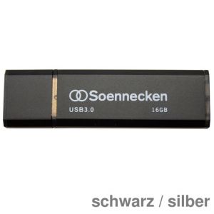 Soennecken USB-Stick 3.0 schwarz/silber 16GB