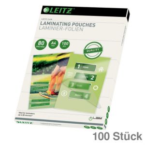 Leitz Laminierfolien A4 glänzend 80 my 100St.