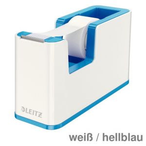 Leitz Tischabroller "WOW Duo Colour" weiß / hellblau bis 19 mm x 33 m