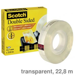 Scotch Doppelseitiges Klebeband transparent 12 mm x 22,8 m
