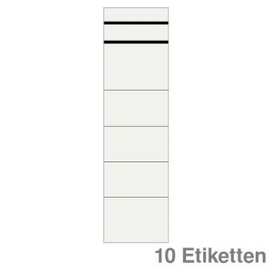 Ordner-Rückenschilder weiß 60 x 192 mm 10Et.