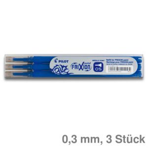 Pilot Tintenroller-Mine "Frixion" blau 0,3 mm 3St.