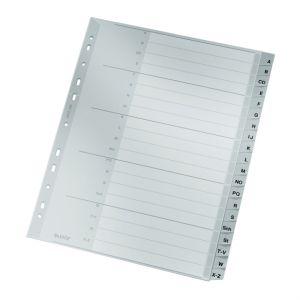 Leitz PP-Register A4, A-Z grau 238 x 297 mm