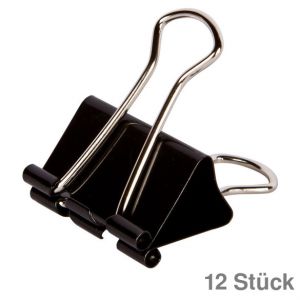 Maul Foldback-Klammern 213 schwarz 16 mm 12St.