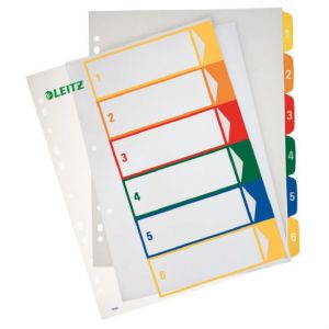 Leitz PP-Register A4, 1-6 mehrfarbig 245 x 305 mm