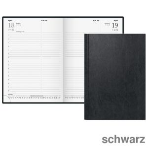 Glocken Buchkalender 2023 schwarz 1 Seite = 1 Tag