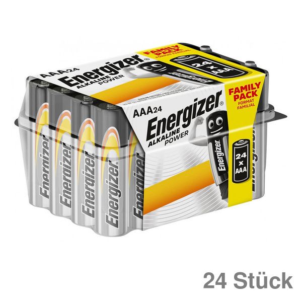 Energizer Batterie "Alkaline Power" AAA, Micro, LR3 1,5V 1.250mAh 24St.