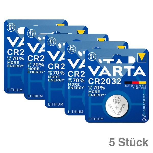 VARTA Batterien Knopfzelle CR2450, 1 Stück, Lithium Coin, 3V